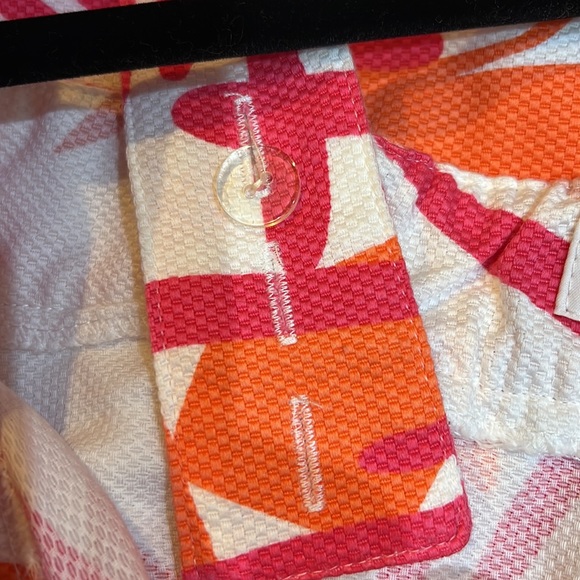 Size 8 sundress. NWOT. Tropical flower in white, pinks, and orange. - Picture 5 of 5